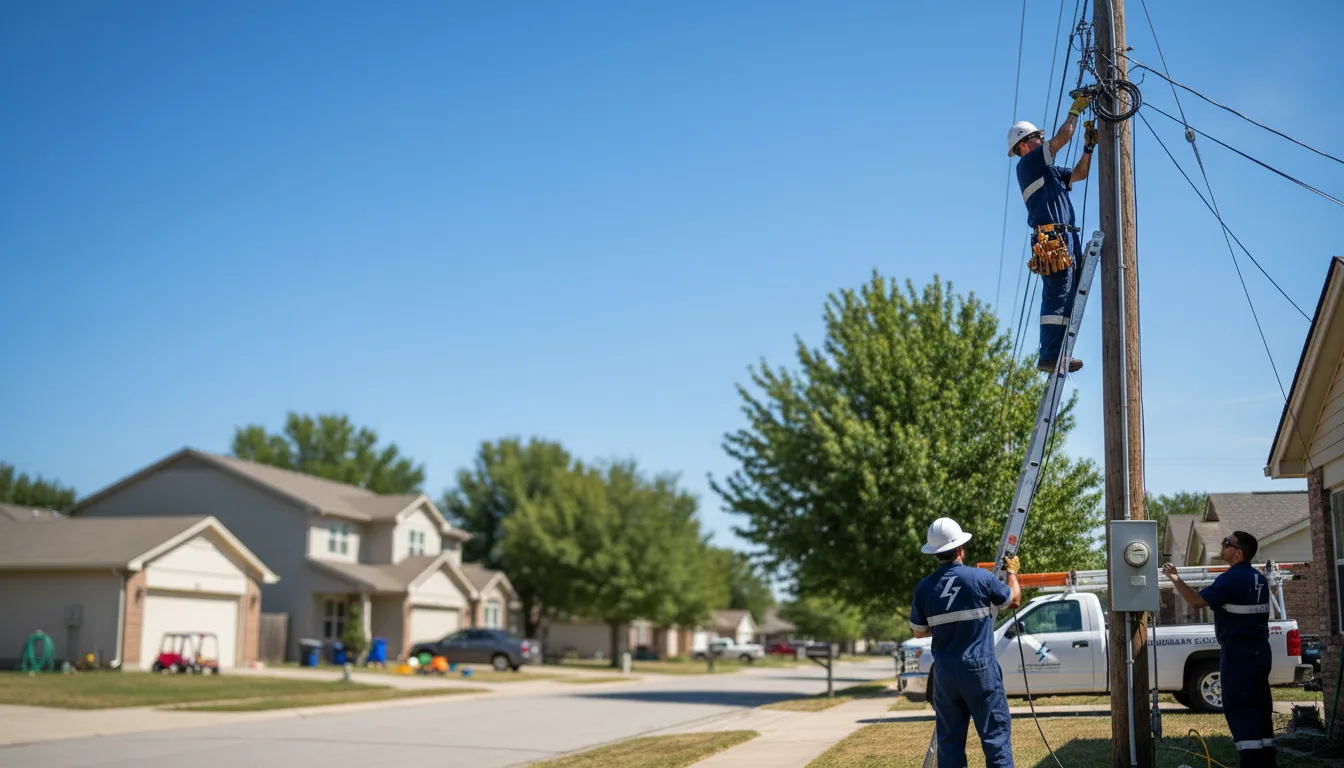 Residential electrician providing installation services in Armstrong, TX